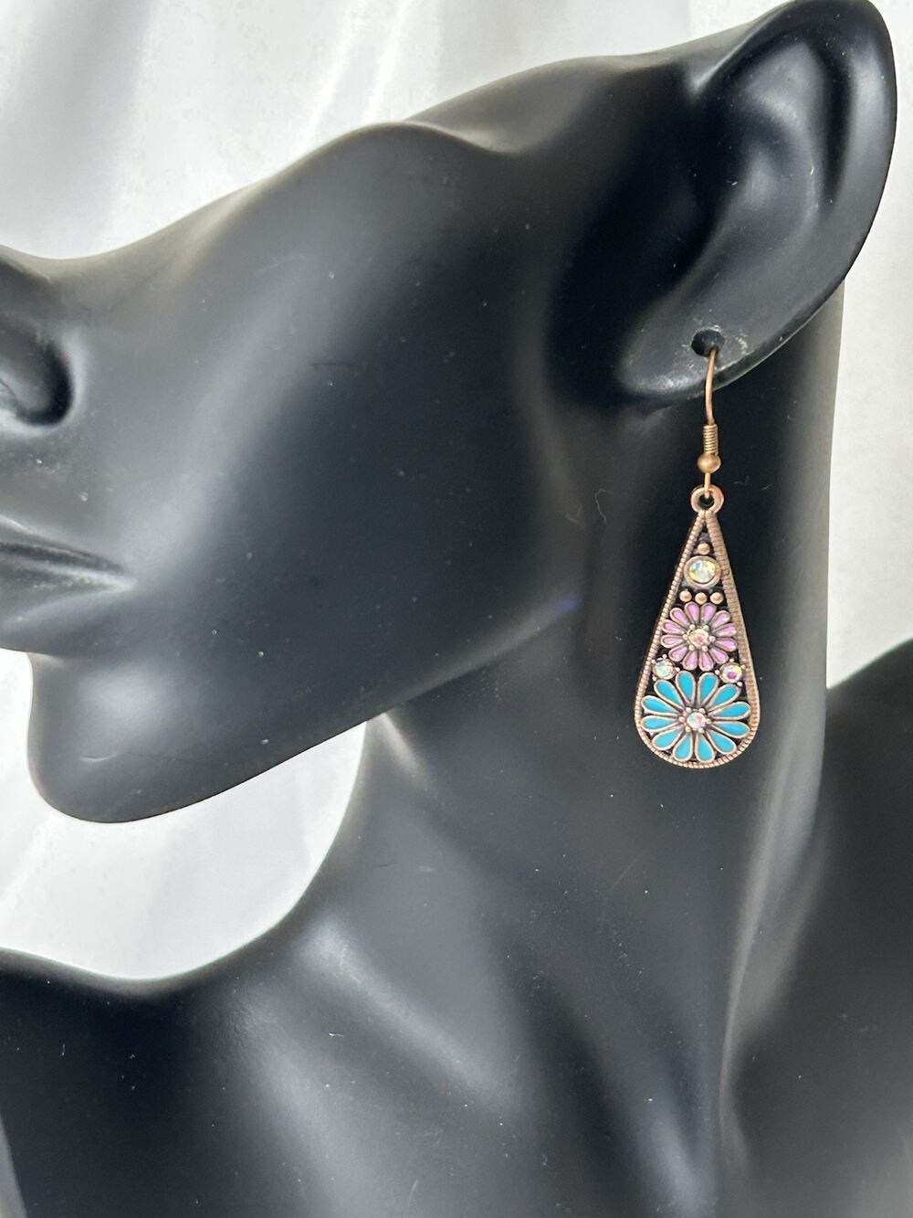 Lovely Boho Dangle Earrings Measures 2.25”